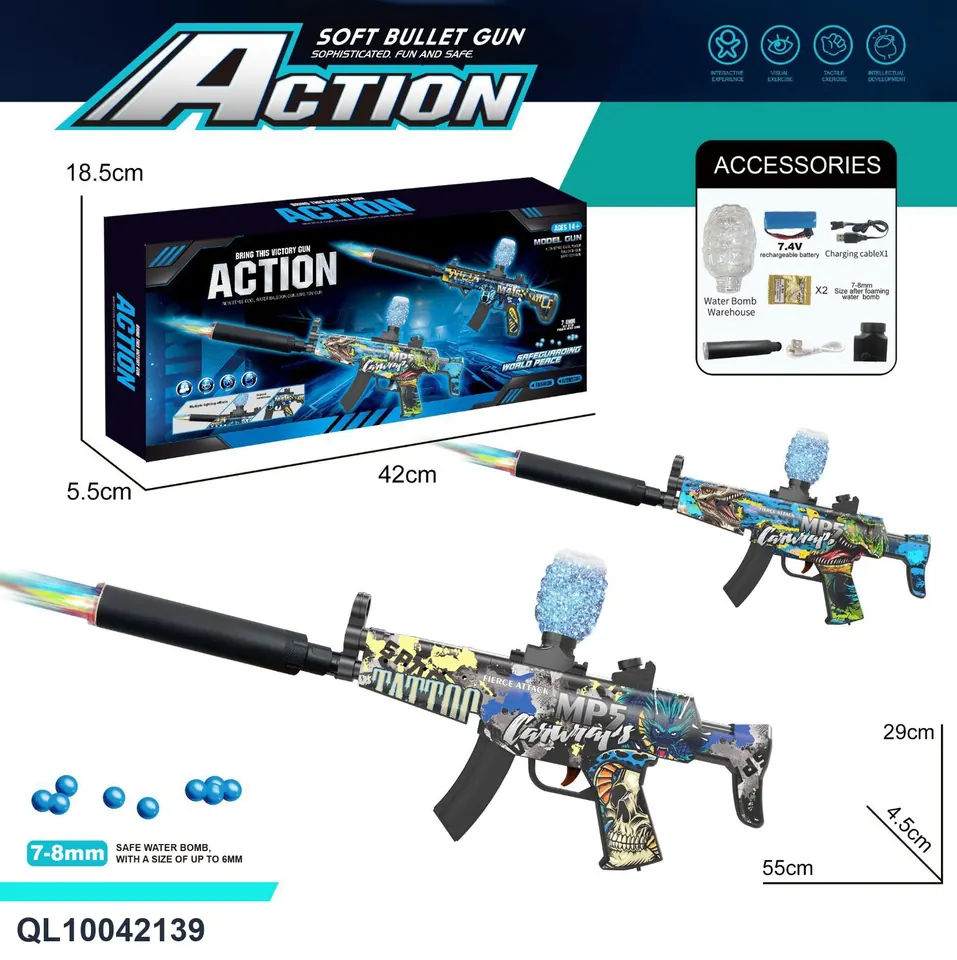 7.4V Electric Luminous Water Gun Sealed Box wholesale from Qili Toys