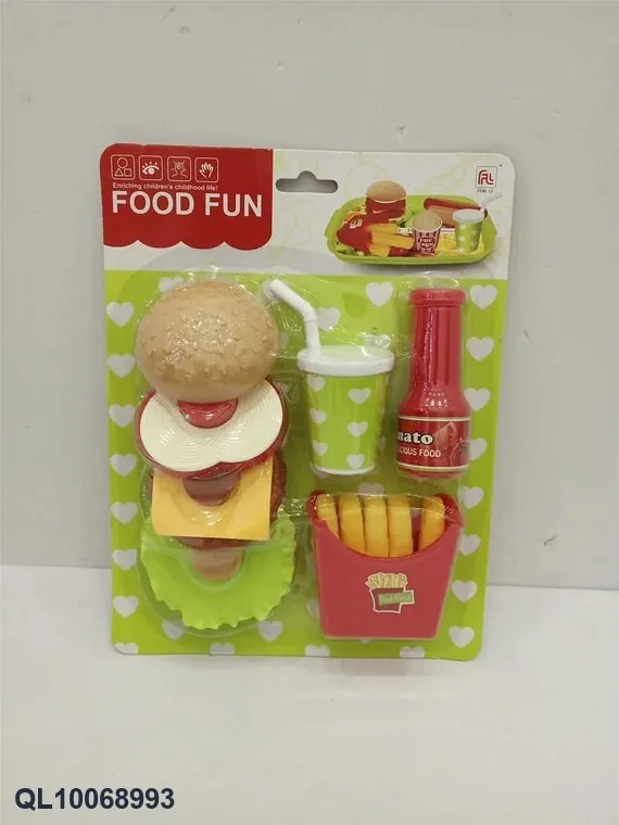 Assembled Burger Combo Blister Board wholesale from Qili Toys