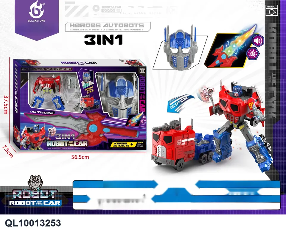 Battle Sword Converting Robot War God With Mask Window Box wholesale from Qili Toys