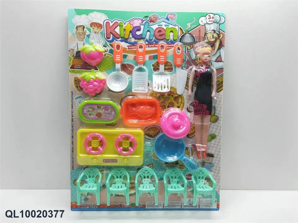 Beautiful Girl Tableware Blister Board wholesale from Qili Toys