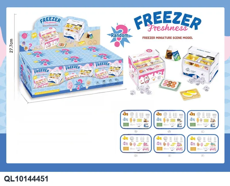 Blind Box Play Freezer, Random Colors And Accessories, With Light (6 pcs per display) Display Box wholesale from Qili Toys