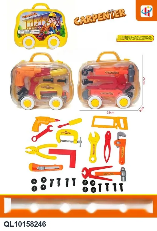 Cartoon Bus Storage Set (tool set) Toolbox/Plastic Box wholesale from Qili Toys