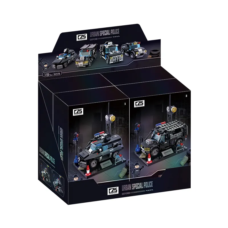 City Special Police (4pcs single price) Display Box wholesale from Qili Toys