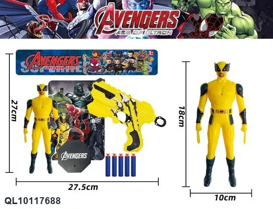 Claw Hero+Gun+Card (bullets*5*chassis) PVC Bag wholesale from Qili Toys