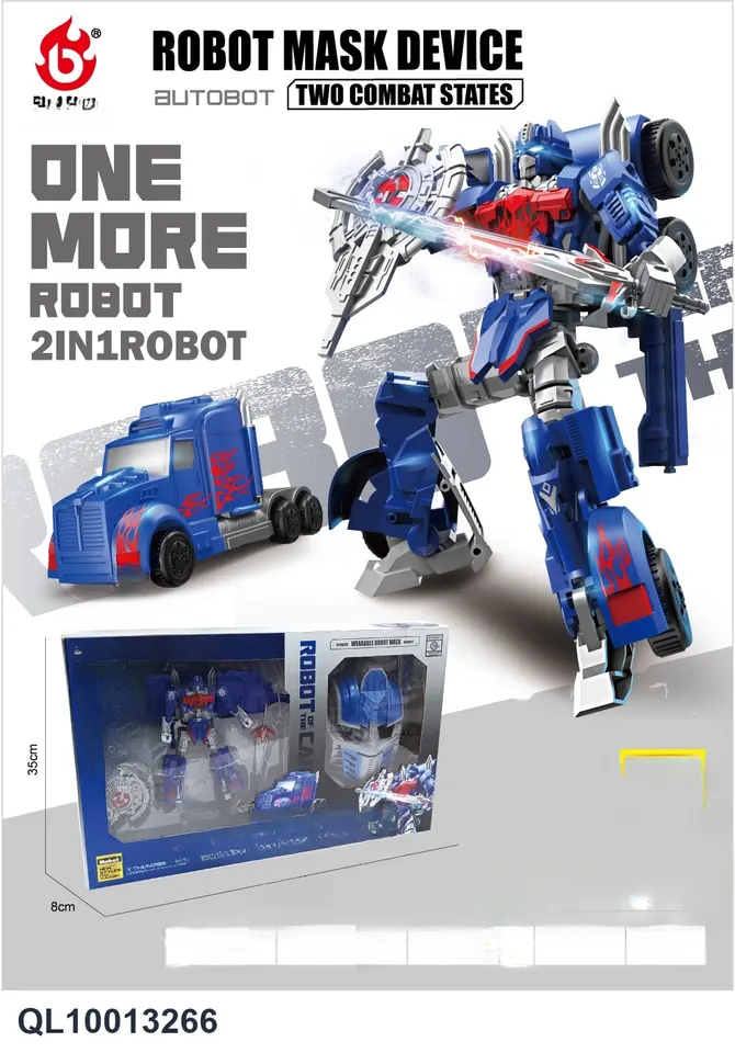Converting Robot God Of War American Car + Mask Window Box wholesale from Qili Toys