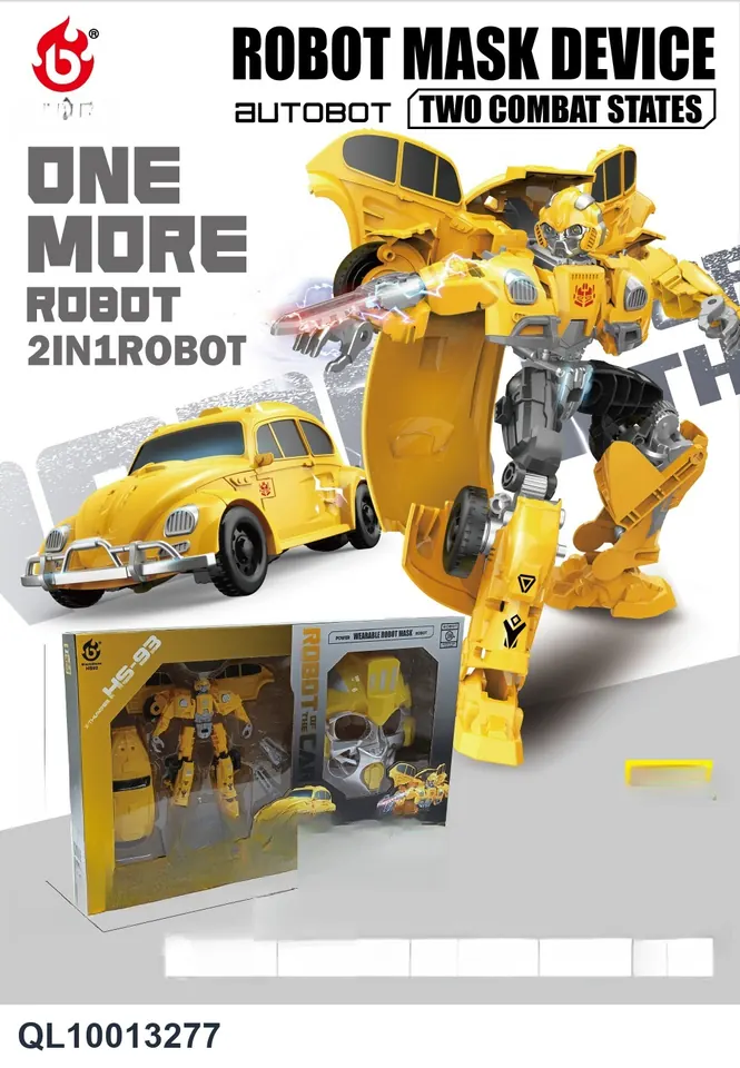 Converting Robot Wasp Ares Beetle Car + Mask Window Box wholesale from Qili Toys