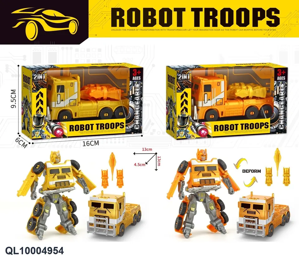 Converting Robot (gold edition) Window Box wholesale from Qili Toys