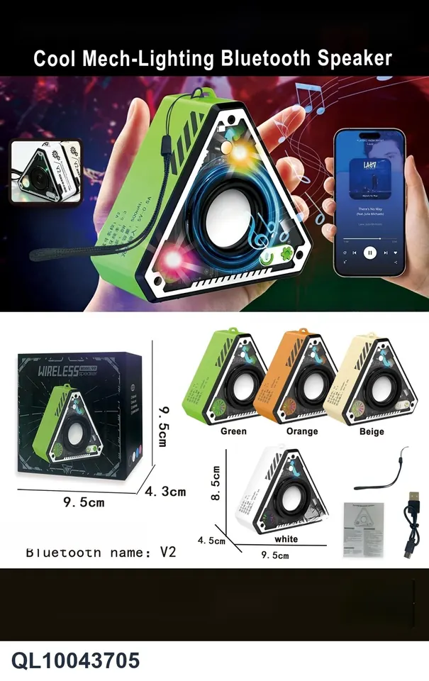 Cool Mecha Lighting Bluetooth Speaker Color Box wholesale from Qili Toys