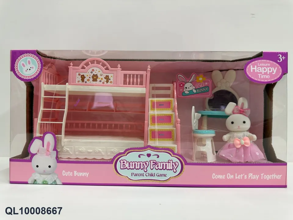 Cute Rabbit Playing House Window Box wholesale from Qili Toys