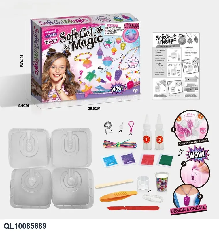 DIY 3D Soft Gel Solid Modeling Kit (fruit series) - In A Colorful Box Color Box wholesale from Qili Toys