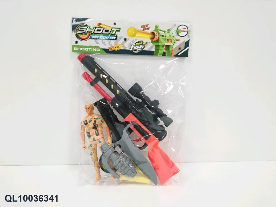 EVA Soft Bullet Gun (2 colors mixed) PVC Header Bag wholesale from Qili Toys
