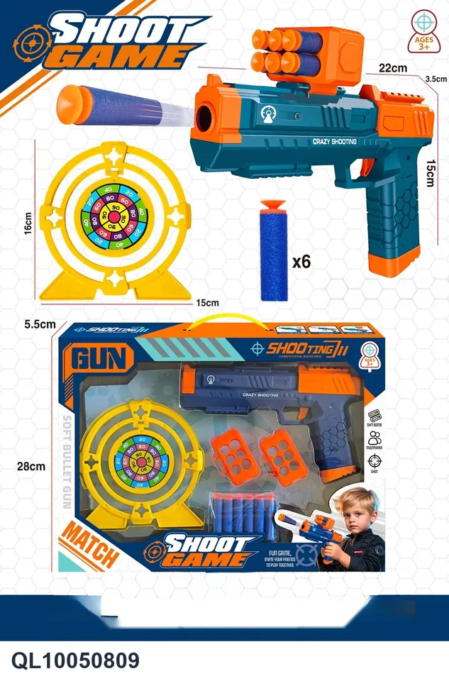 EVA Soft Bullet Gun Window Box wholesale from Qili Toys
