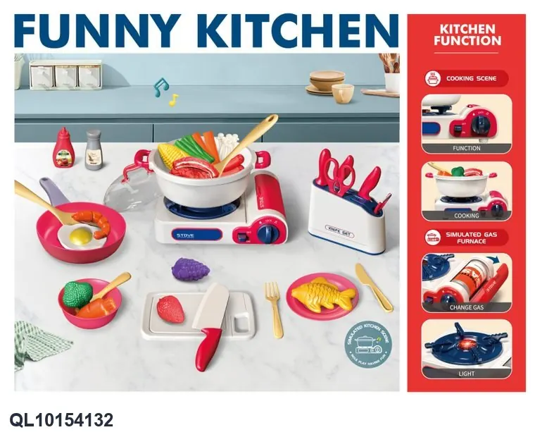 Educational Simulation Kitchen - With Sound And Lights Window Box wholesale from Qili Toys