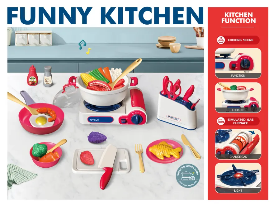 Educational Simulation Kitchen - With Sound And Lights Window Box wholesale from Qili Toys