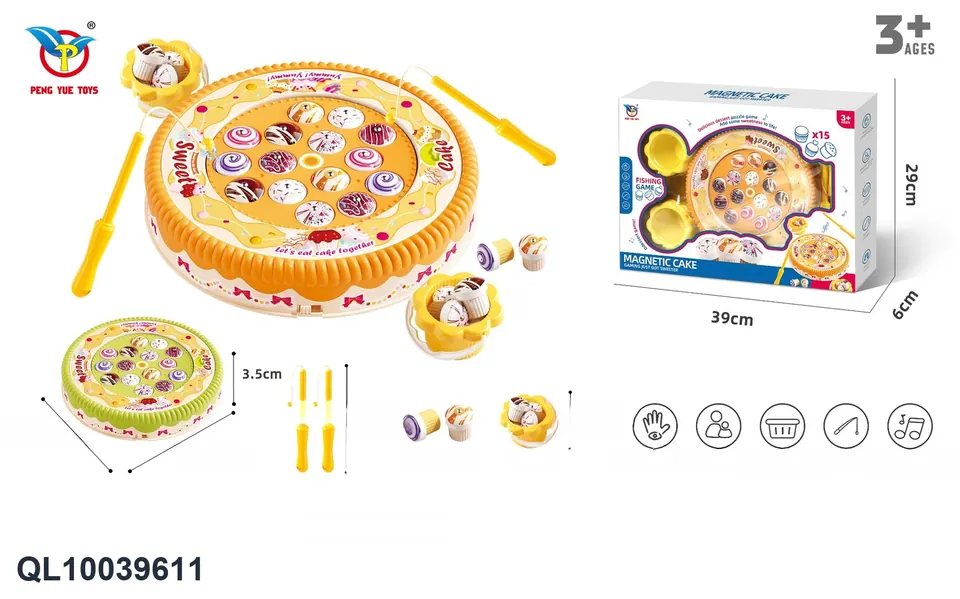Electric Music Cake Fishing Plate (magnetic) Window Box wholesale from Qili Toys