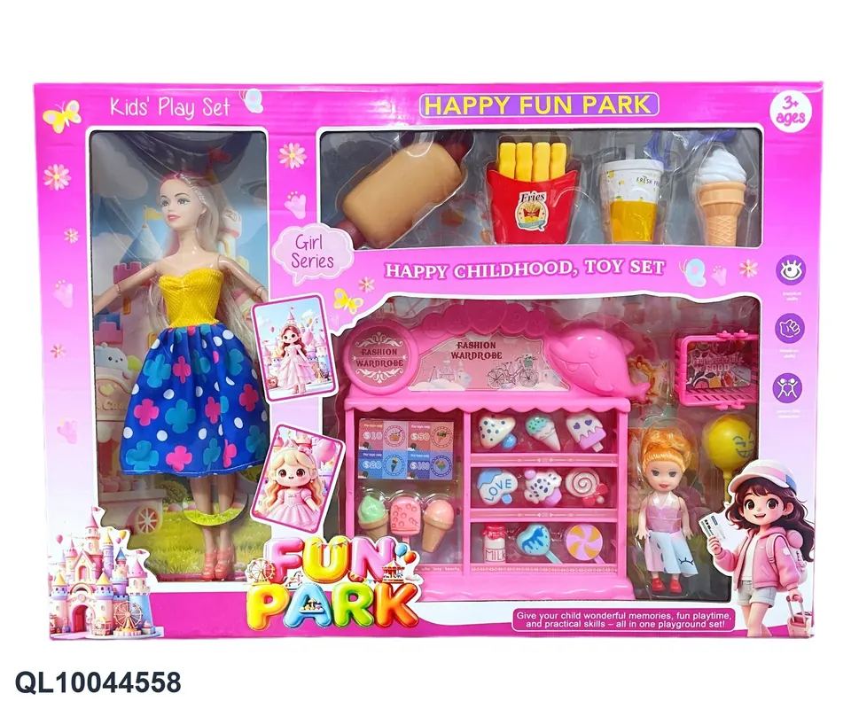 Fashion Doll Supermarket Shopping Play House Portable Window Box wholesale from Qili Toys