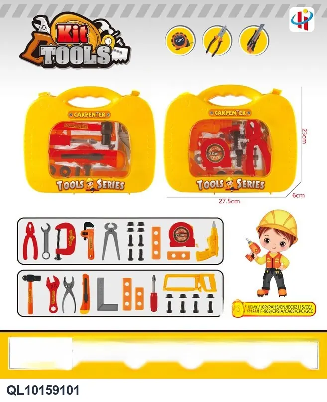 Handheld Tool Set (2 models mixed), Simulation Tool Series, Toy Tool Box, Pretend Play Tools, CPC Shrink Film wholesale from Qili Toys