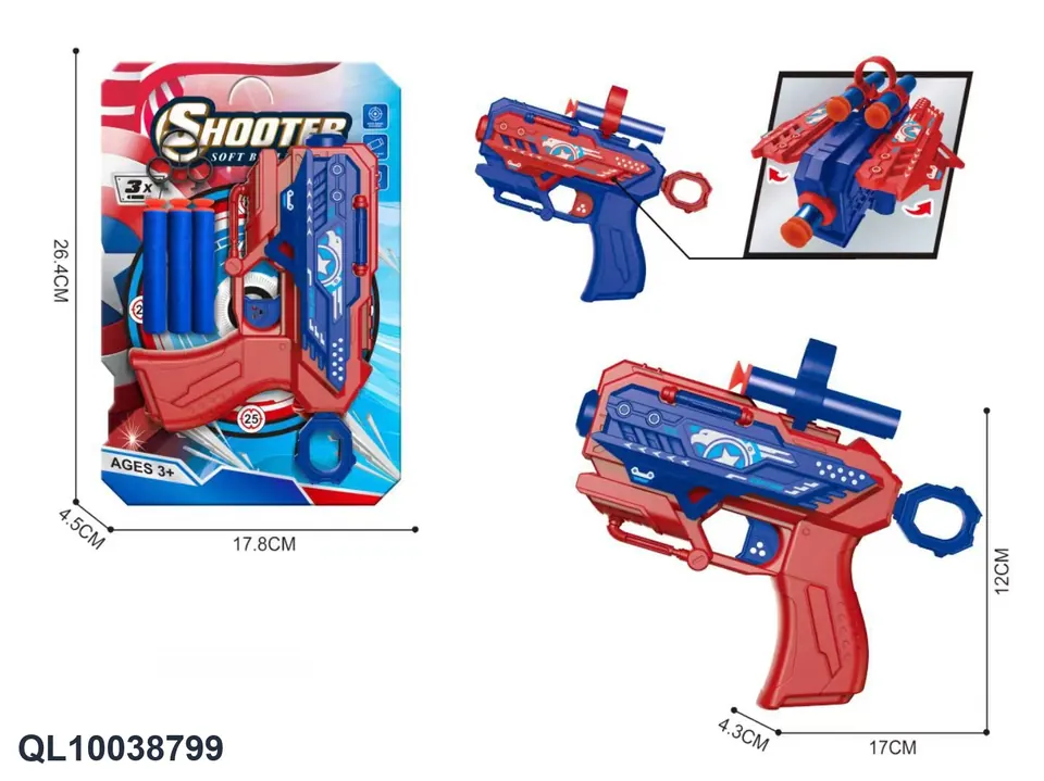Manual Soft Bullet Gun Blister Board wholesale from Qili Toys