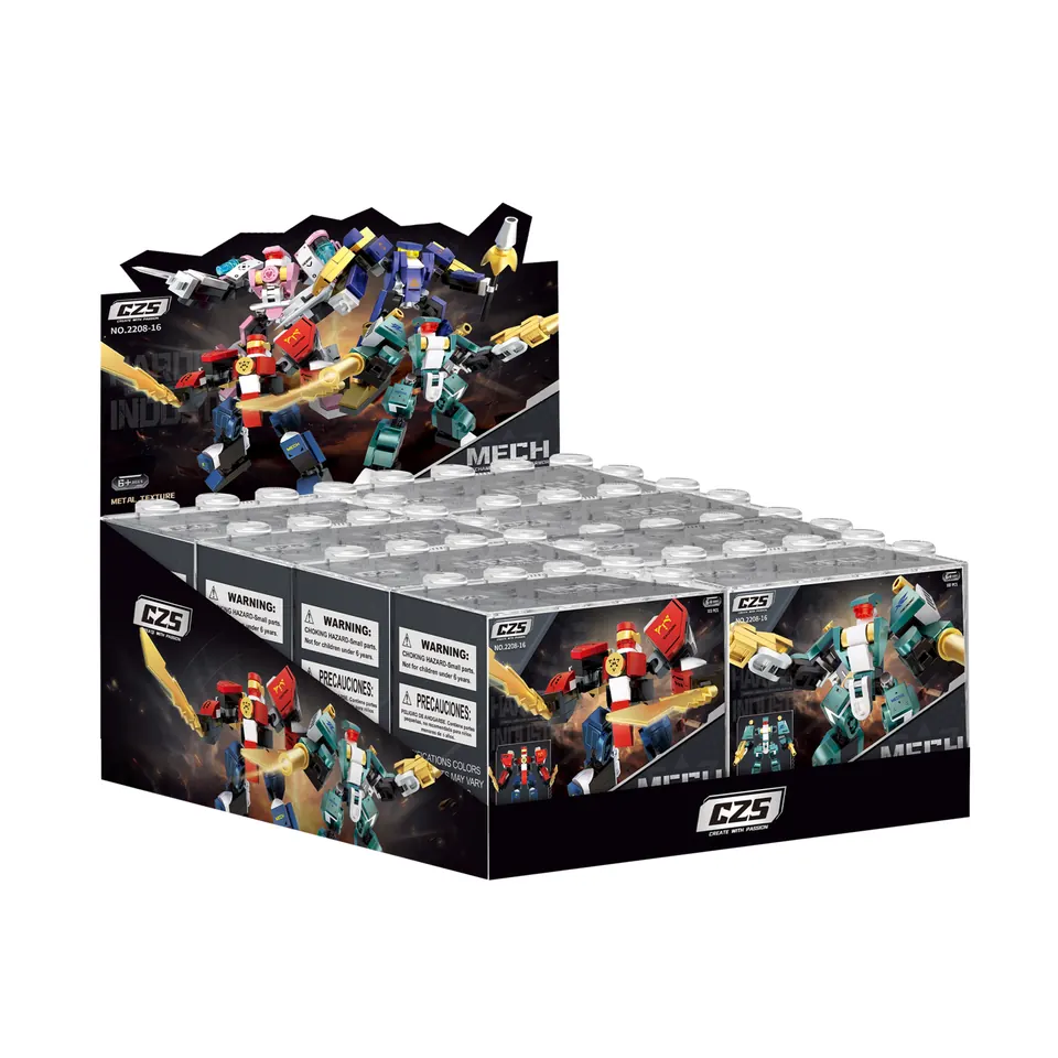 Mechanical War Armor (1pdq/8 boxes/4 styles mixed) Clear Styrene Box wholesale from Qili Toys