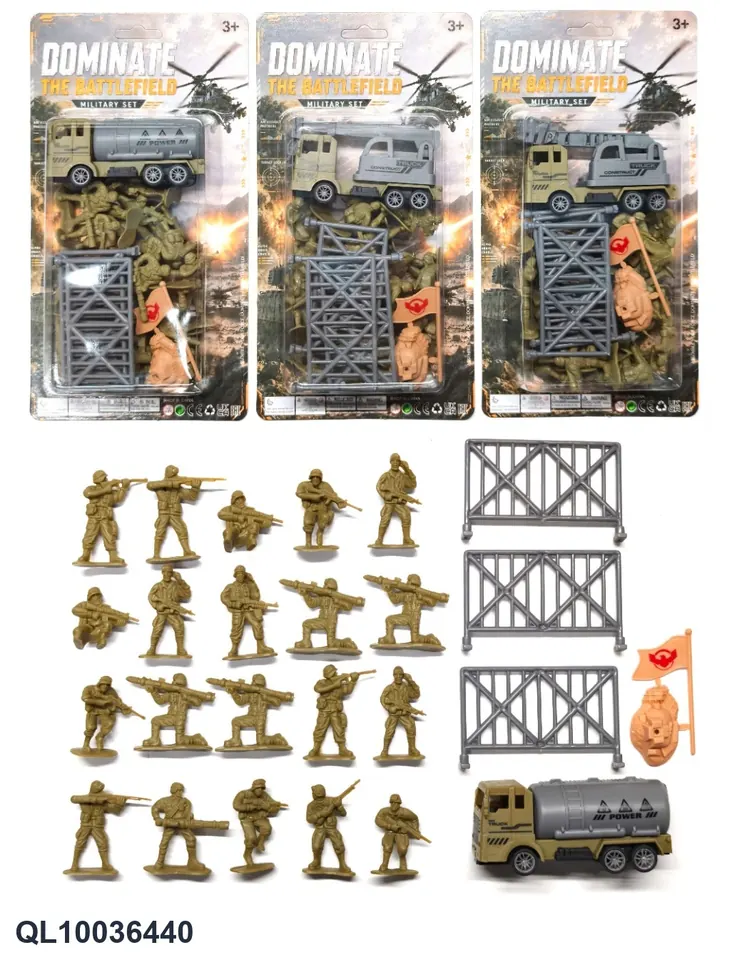 Military Suit (3 types mixed) Blister Board wholesale from Qili Toys