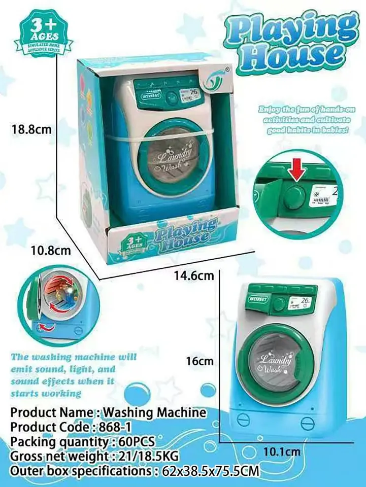 Playhouse Electric Washing Machine Display Box wholesale from Qili Toys