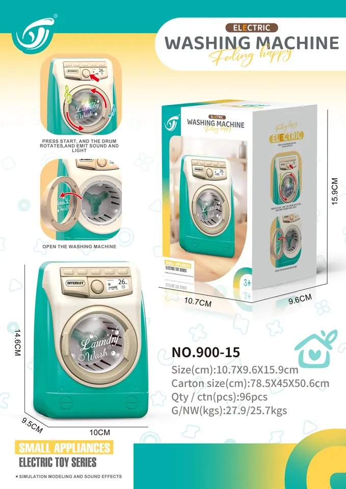 Playhouse Electric Washing Machine Sealed Box wholesale from Qili Toys
