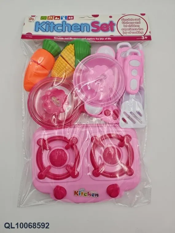 Playhouse Tableware Set (playhouse toys) PVC Header Bag wholesale from Qili Toys