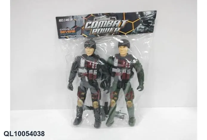 Police Soldier 1 Green Foot 1 Black 2 Pack Header Bag wholesale from Qili Toys
