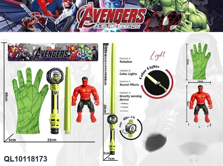 Red Giant Sounding Battle Sword+Gloves+Character PVC wholesale from Qili Toys