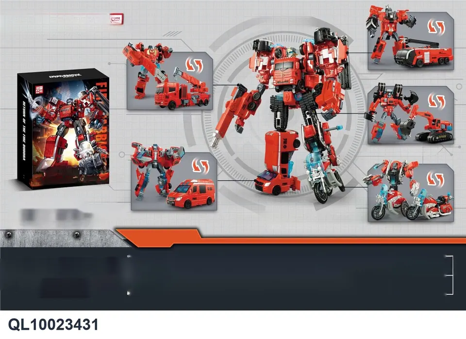 Return Of The Fire Lord: Fire Rescue Team Five Units Window Box wholesale from Qili Toys