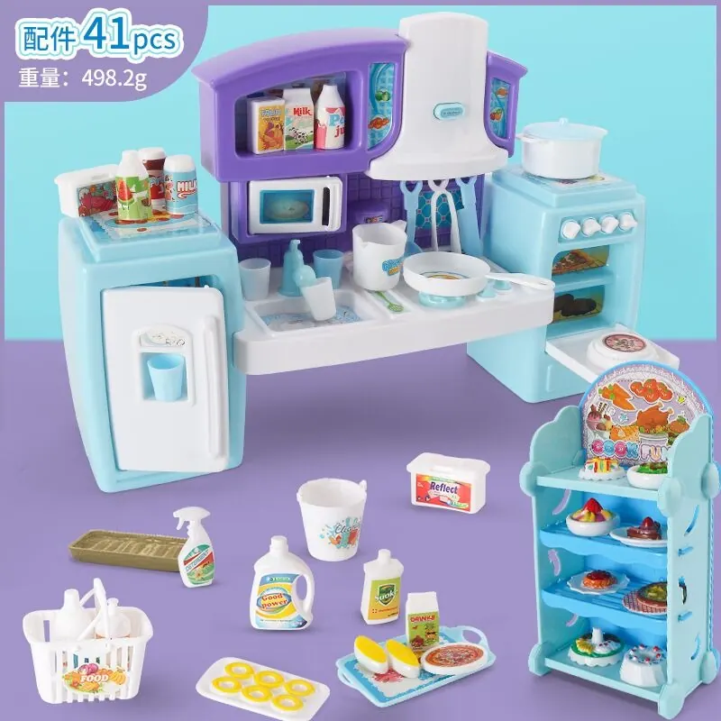 Sectional Cabinet Playset With Shelving Rack, Blue Lights And Sound Sealed Box wholesale from Qili Toys