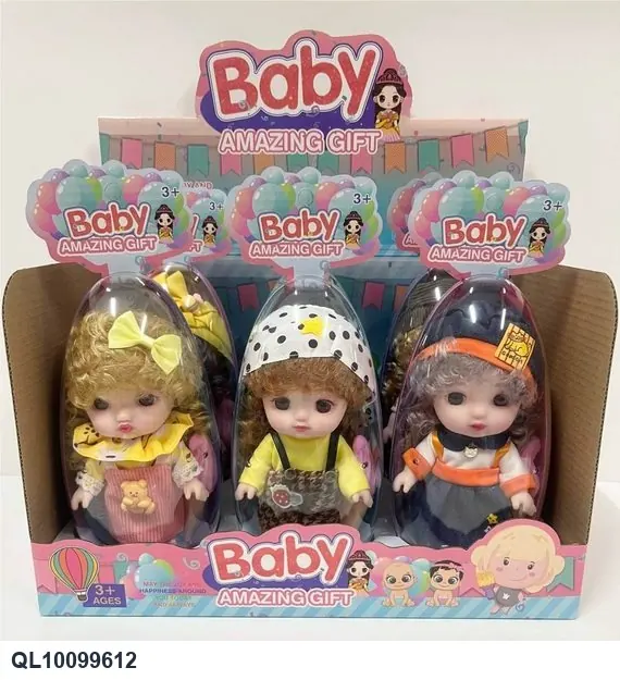 Set Of 6 Baby-Themed Plastic Ice Cream Containers (15 cm each), Mixed Pack. Display Box wholesale from Qili Toys