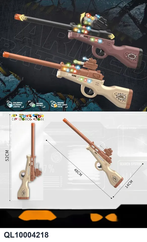 Sound And Light Telescopic Electric Gun OPP Bag wholesale from Qili Toys