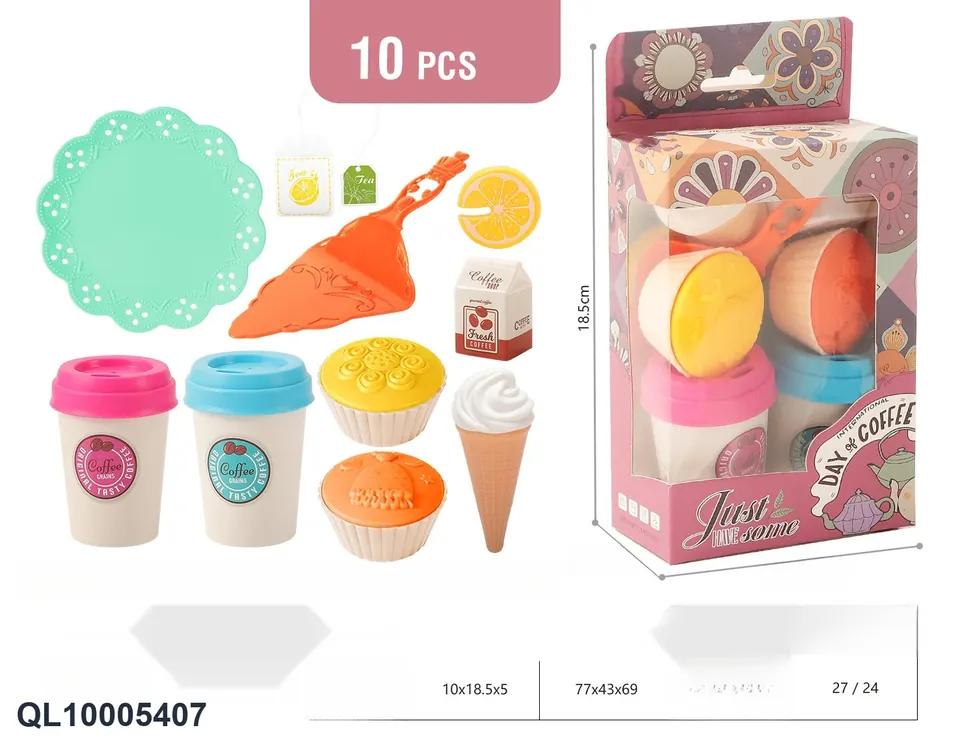 Tea Tableware Pastry Dessert Series (play house tea set dessert afternoon teapot set play house tableware set) Window Box wholesale from Qili Toys