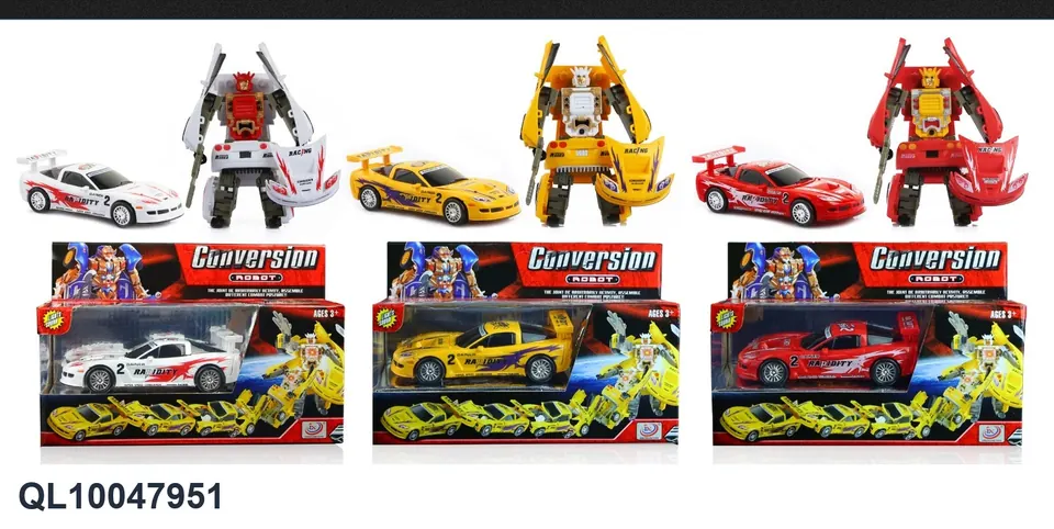 Transformed Sports Car With Light And Music Window Box wholesale from Qili Toys