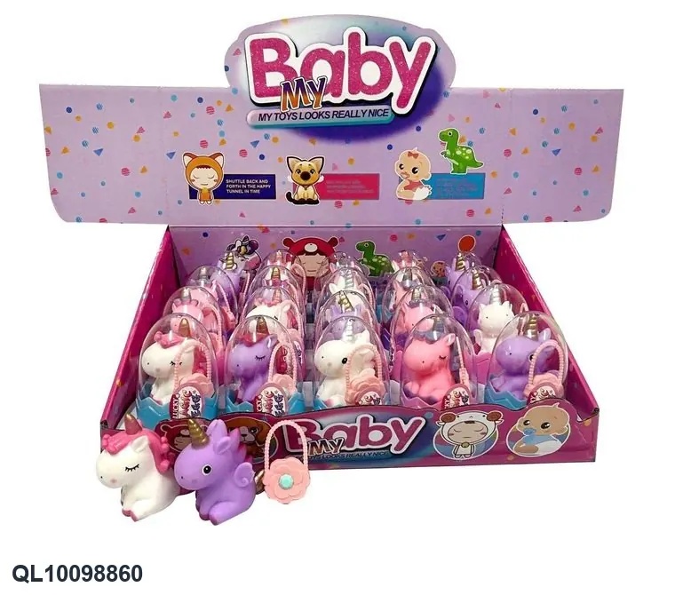 Unicorn (20 pieces, single unicorn per pack, rainbow unicorn egg surprise toy set) Display Box wholesale from Qili Toys