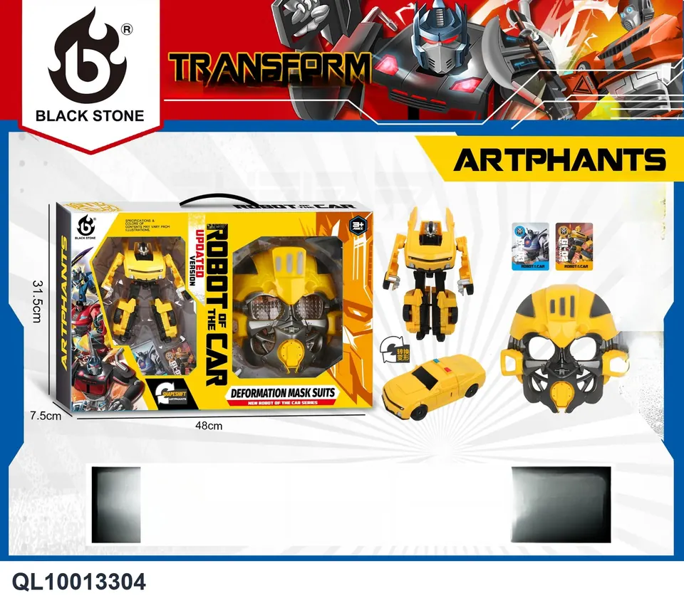 Upgraded Wasp Converting Robot Car + Mask Window Box wholesale from Qili Toys