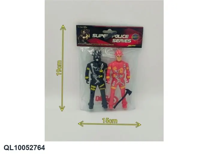 2 Firefighters PVC Bag wholesale from Qili Toys