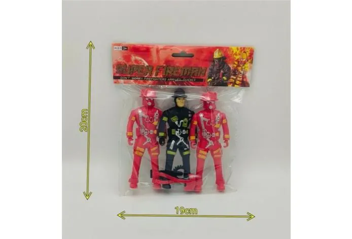 3 Firefighters PVC Bag wholesale from Qili Toys