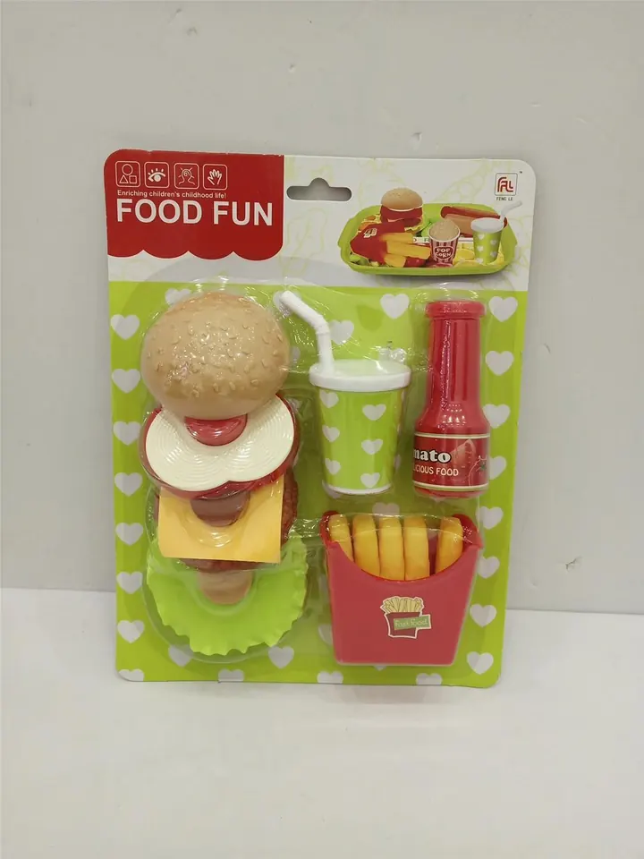 Assembled Burger Combo Blister Board wholesale from Qili Toys