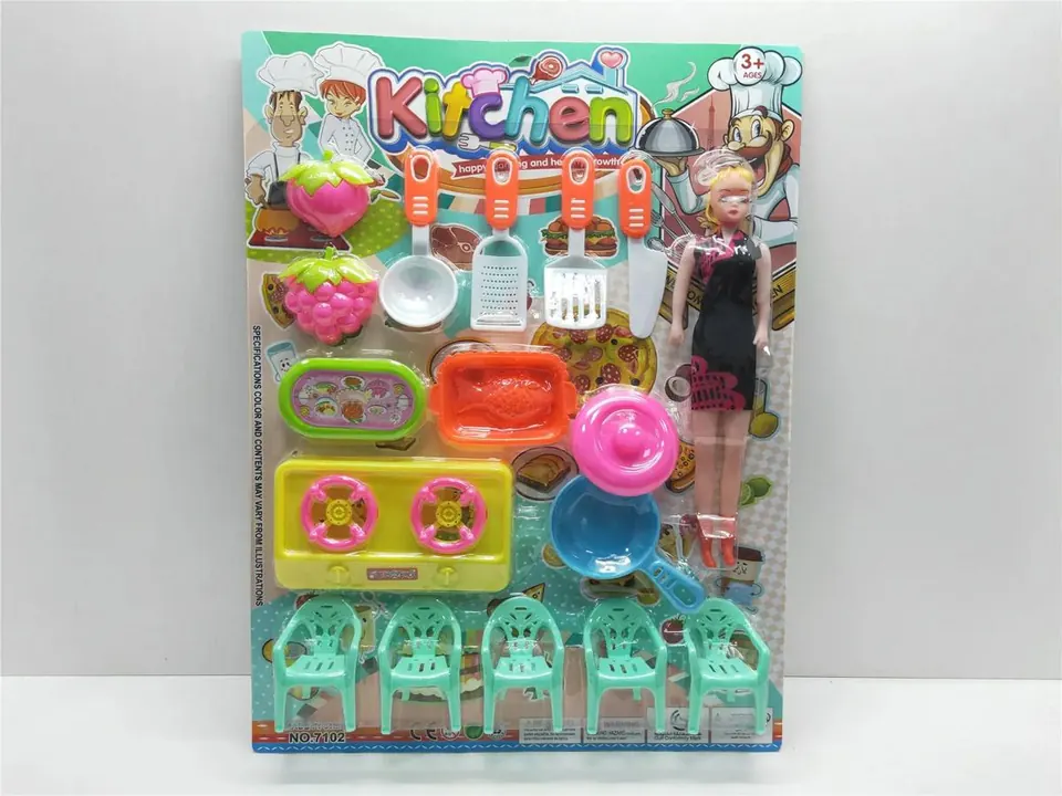 Beautiful Girl Tableware Blister Board wholesale from Qili Toys