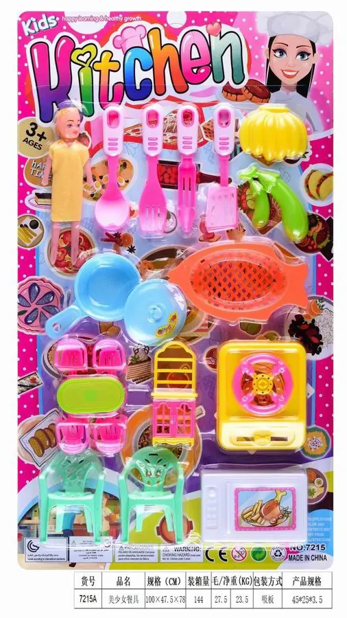 Beautiful Girl Tableware Blister Board wholesale from Qili Toys