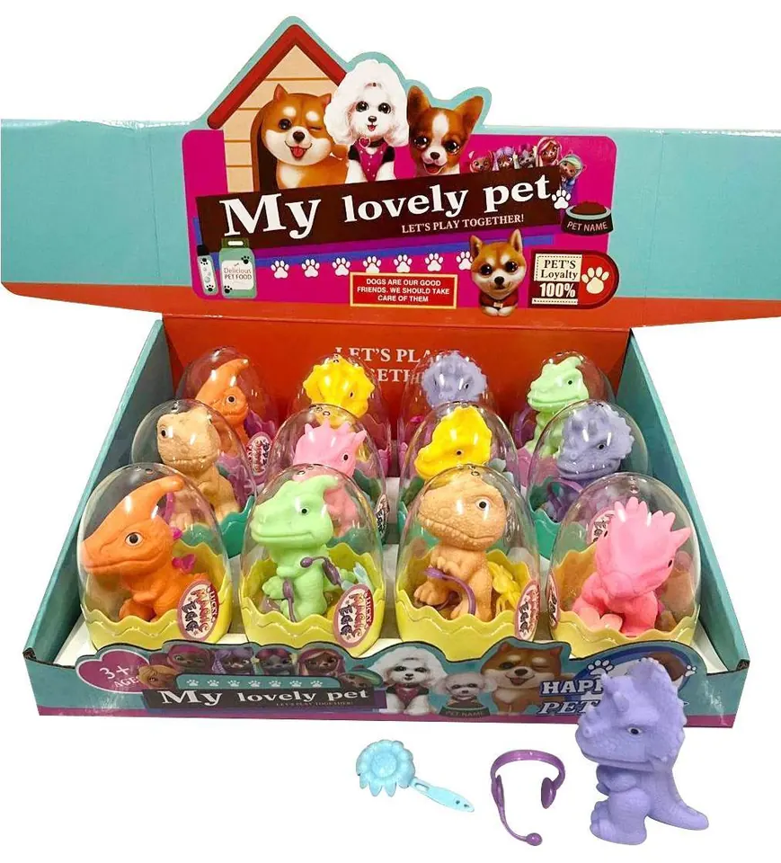 Dinosaur (12 individual pieces at a single price), Mini Dinosaur Toy Set, Realistic Dinosaur Eggs, For Home Use And Play. Display Box wholesale from Qili Toys