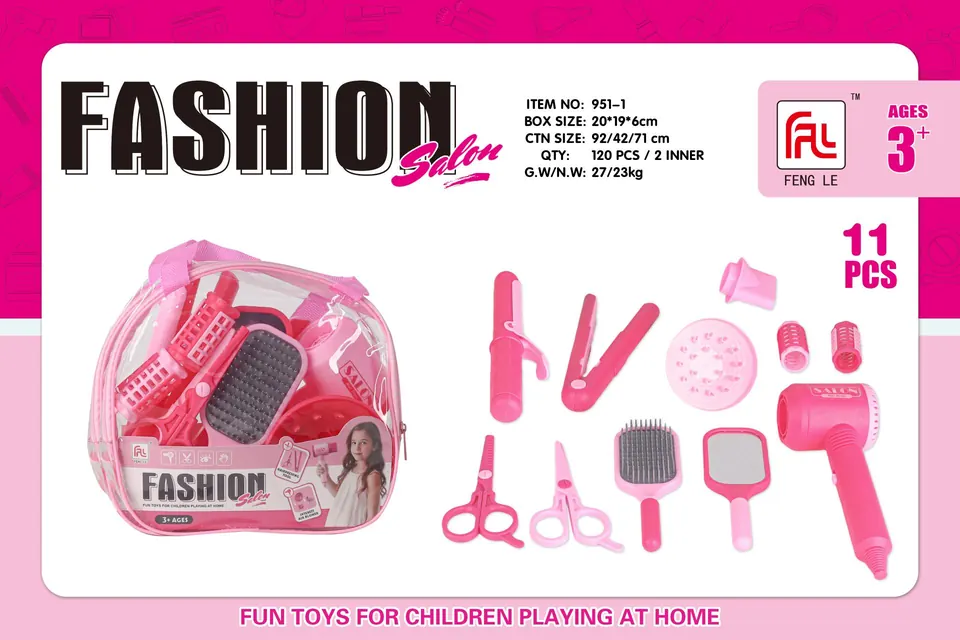 Hair Salon Play House Set (girls accessories play house toys) Backpack Bag wholesale from Qili Toys