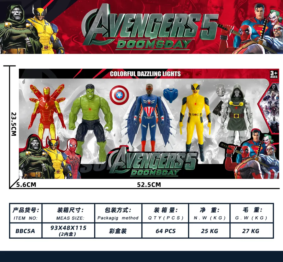 Iron Man + Hulk + Falcon + Wolverine + Doctor Doom Gift Box Edition Gift Box wholesale from Qili Toys