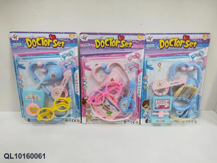 Medical Instrument Set, Three Different Colors Mixed Blister Board wholesale from Qili Toys