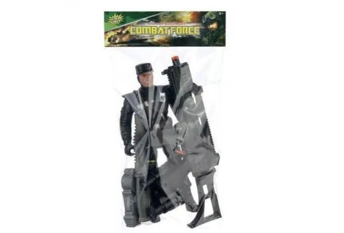 Military Police + Gun PVC Header Bag wholesale from Qili Toys
