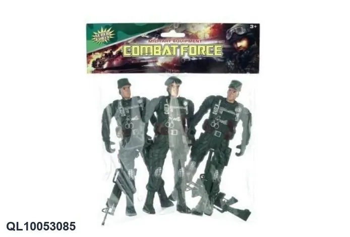 Military Police People (three people) PVC Bag wholesale from Qili Toys
