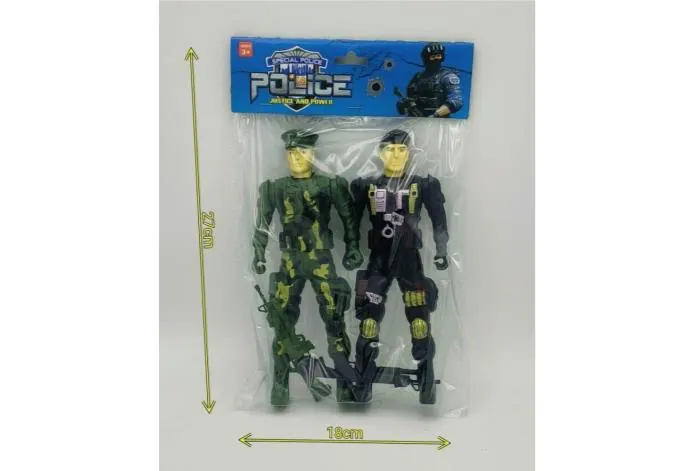 Military Police Person (2 pack) PVC Bag wholesale from Qili Toys