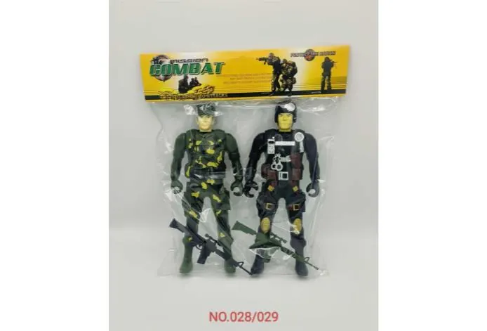 Military Police (1 police, 1 soldier, 2 packs) PVC Bag wholesale from Qili Toys